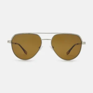 Gafas de Sol Antonio Miro AMS Nadir C1 – Plata Contemporánea con Lentes Polarizadas