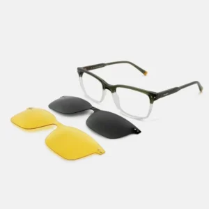 Gafas Clip-On Miro Jeans MJ Gran Vía C4 – Verde y Amarillo con Estilo Versátil